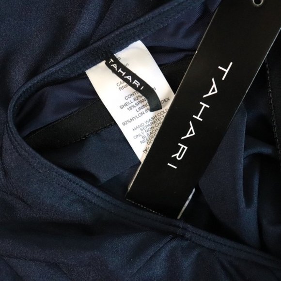 Tahari | Ring Front Halter Solid Tankini Swim Top - Picture 6 of 11